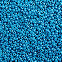 6/0  Opaque Medium Dark Blue Czech Glass Seed Beads 40 Grams