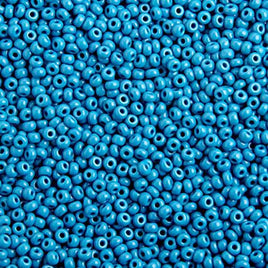 6/0  Opaque Medium Dark Blue Czech Glass Seed Beads 40 Grams