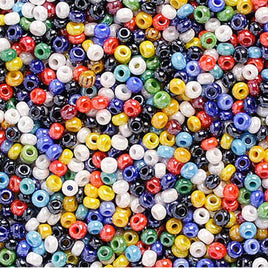 10/0 Lustered Multi Czech Glass Seed Bead 40 Grams