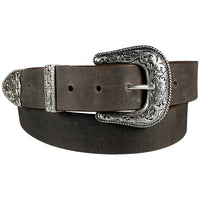 1.5" (38mm) Crazy Horse Western Style Leather Belt Handmade in Canada by Zelikovitz