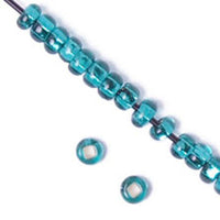 10/0 Silver Lined Teal Czech Glass Seed Beads 40 Grams