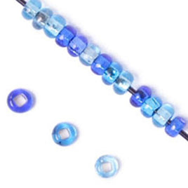 10/0 S/L Aqua Mix Czech Glass Seed Beads 40 Grams