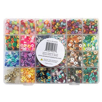 Eras Tour Friendship Bracelet Kit Solid Fimo Beads and Colored AlphabetBeads Box DIY Bead Kit