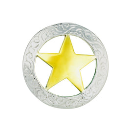 Texas Star Two Tone Screw Back Conchos SP/GP