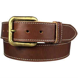 1.5"(38mm) Brown Latigo Leather Belt Handmade in Canada by Zelikovitz