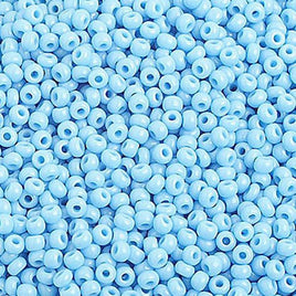 10/0 Op. Light Blue Czech Glass Seed Beads   40 grams