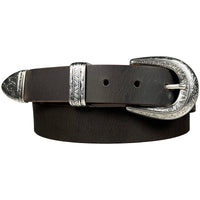 1.25" (32mm) South Western Style Buffalo Leather Belts - Brown