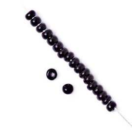 10/0 Opaque Black Czech Glass Seed Beads 40 Grams