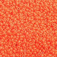 10/0 Op. Orange Czech Glass Seed Beads 40 grams