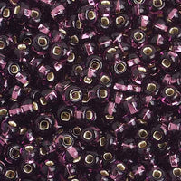 6/0 Silver Lined Amethyst Czech Glass Seed Beads 40 Grams