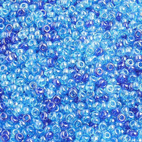 10/0 Aqua Mix Luster Czech Glass Seed Beads 40 Grams