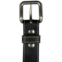 1.5"(38mm) Black Latigo Leather Belt Handmade in Canada by Zelikovitz