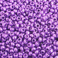 8/0 Metallic Purple Czech Glass Seed Beads 40 Grams