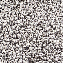 10/0 Metallic Silver Czech Glass Seed Bead 40 Grams