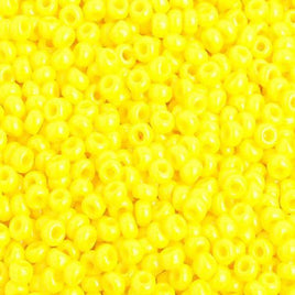 8/0 Yellow Czech Glass Seed Beads 40 Grams