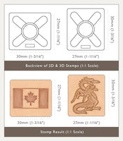 Cross - Engraved 3D Stamp