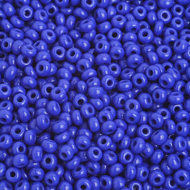 8/0 Medium Royal Blue Czech Glass Seed Beads 40 Grams