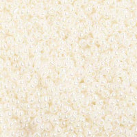 10/0 Pearl Ceylon Czech Glass Seed Beads 40 Grams