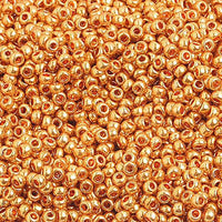 10/0 Metallic Gold Czech Glass Seed Beads 40 Grams