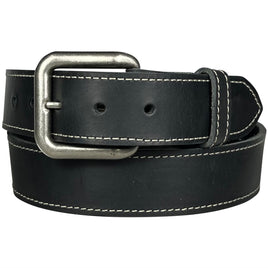 1.5"(38mm) Black Latigo Leather Belt Handmade in Canada by Zelikovitz