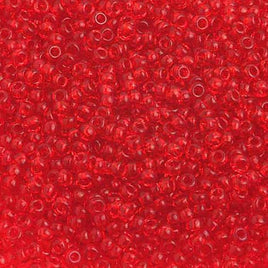 10/0 Tr. Light Red Czech Glass Seed Beads 40 Grams