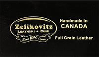 The Ottawa -1.5"(38mm) Black Solid Buffalo Leather Grommet Belt Handmade in Canada by Zelikovitz