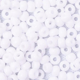 10/0 Opaque White Czech Glass Seed Beads 40 Grams