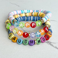 Eras Tour Friendship Bracelet Kit Solid Fimo Beads and Colored AlphabetBeads Box DIY Bead Kit