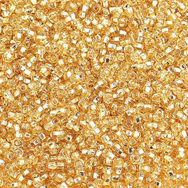 10/0 Silver Lined Lite Gold Czech Glass Seed Bead 40 Grams