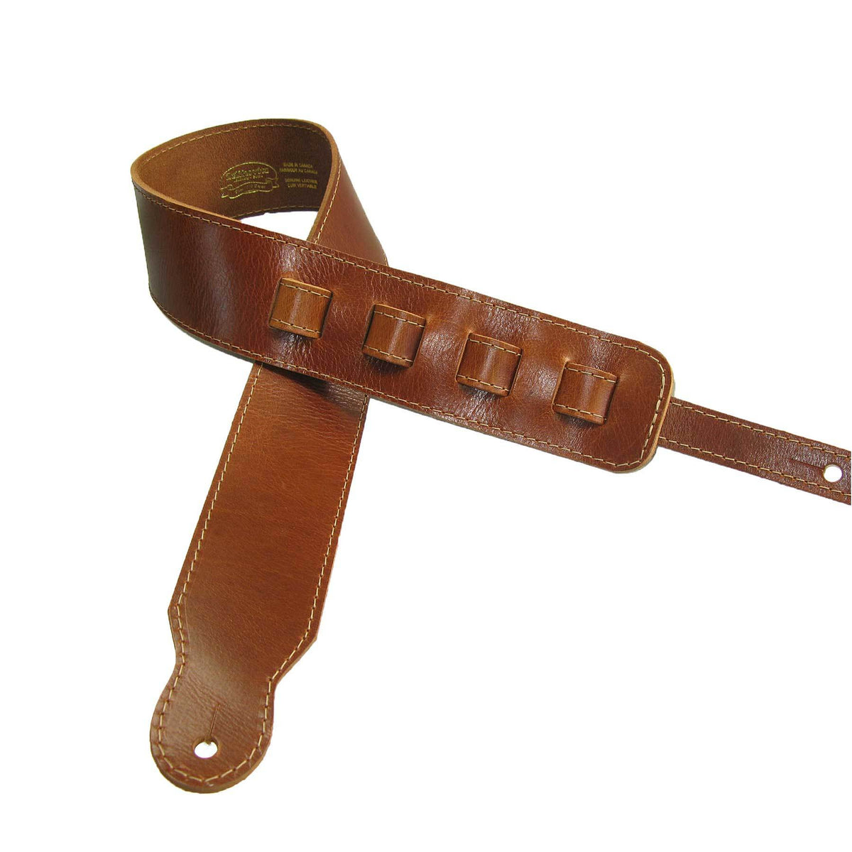 Adjustable Guitar Strap II Full Grain Cowhide Leather Stitched Acousti ...