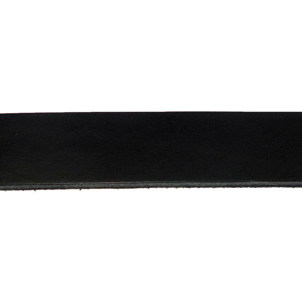 Genuine Vegetable Tanned Leather Strip Black 1-1/4
