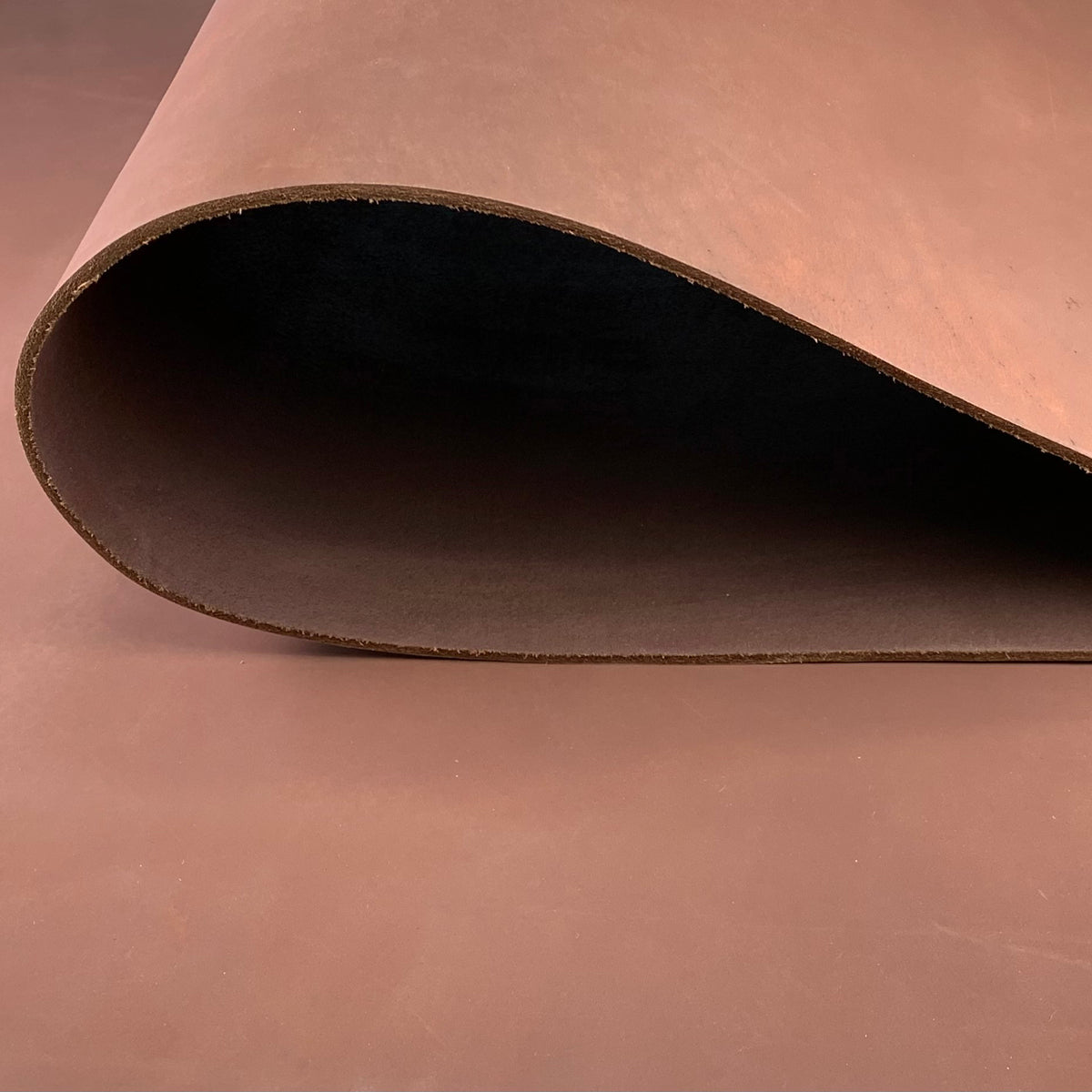 Buffalo Tumbled Brown Veg-Tan Leather Hide