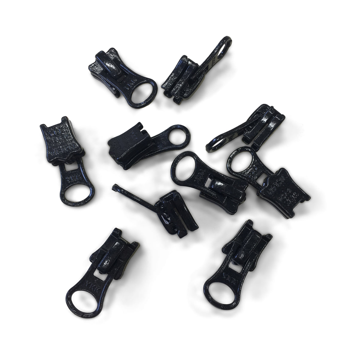 YKK #5 Vislon Bottom Slider Zipper Pull Hardware Black - 10 Pack ...